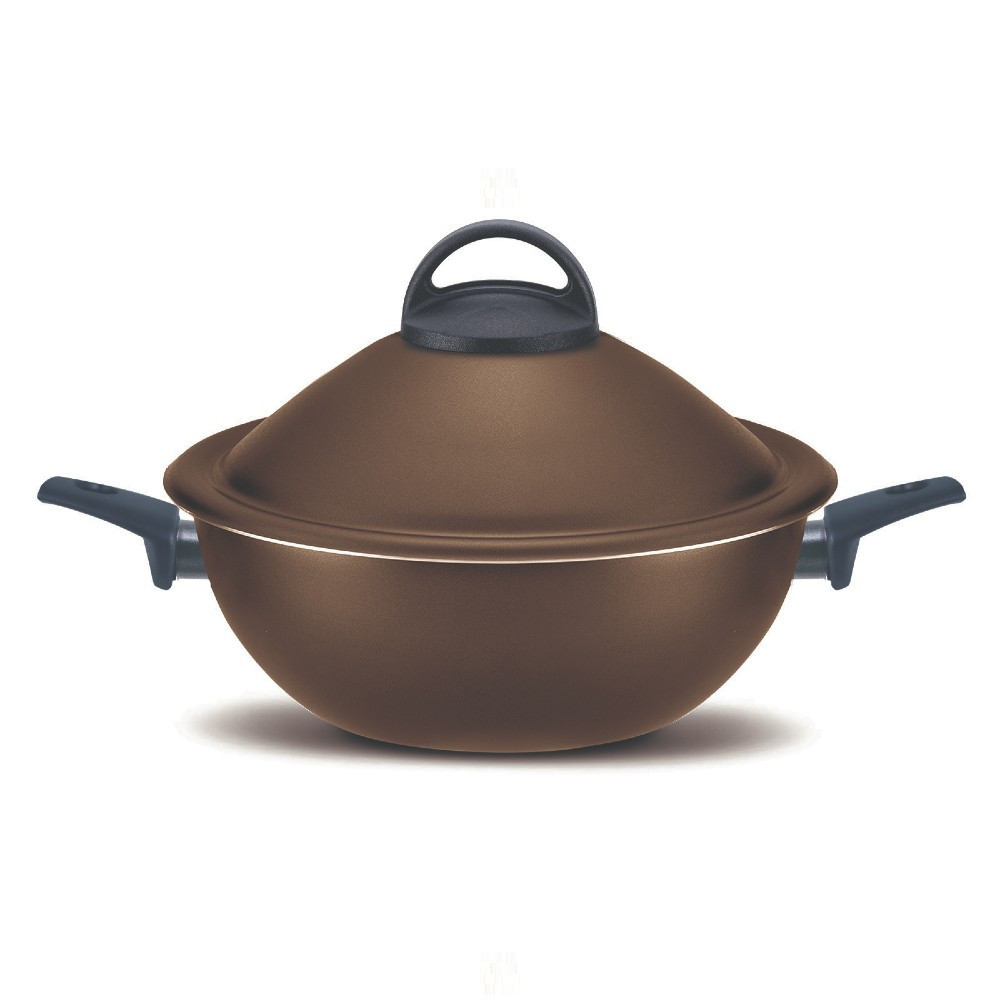 Pentola wok cuoci vapore alluminio Diamond VapoSi cm 24 - PENSOFAL