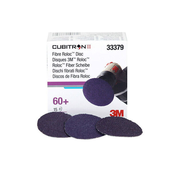 3M 33379 DISCHI ABRASIVI CUBITRON II ROLOC GRANA 60+ PEZZI 15
