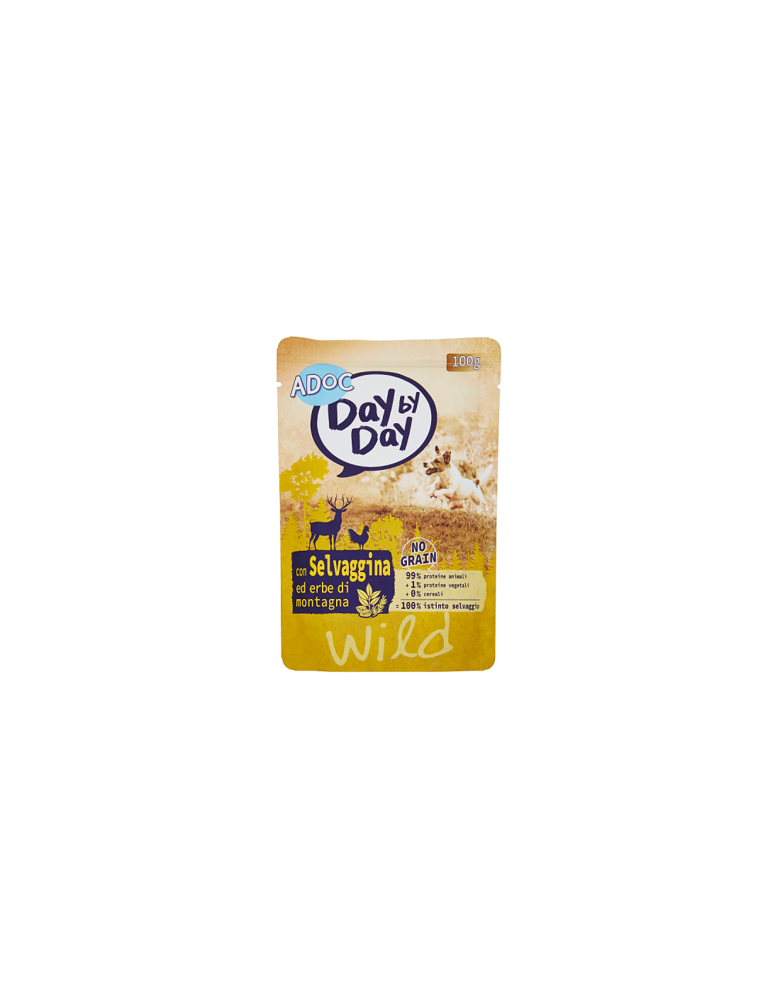 ADoC Day by Day Dog Wild Selvaggina - Box da 24 Buste da 100gr