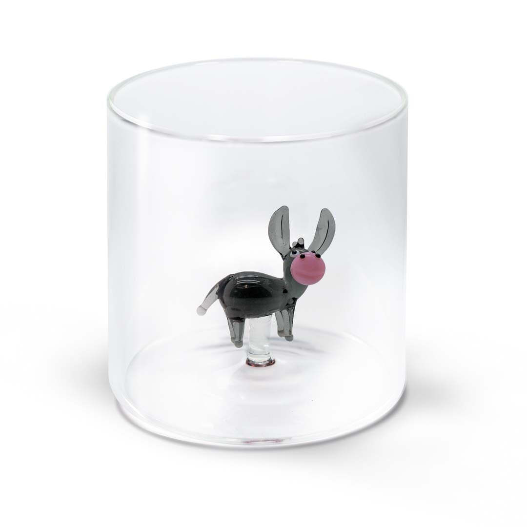 WD LifeStyle WD LifeStyle Bicchiere Vetro Borosilicato Cc 250 ml Decoro Asino