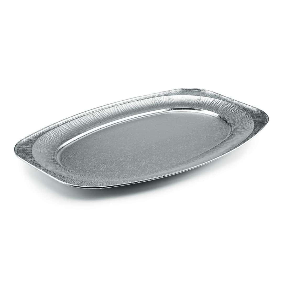 Vassoi Buffet Ovali in Alluminio V550 5 pz Monouso per Catering - Contital