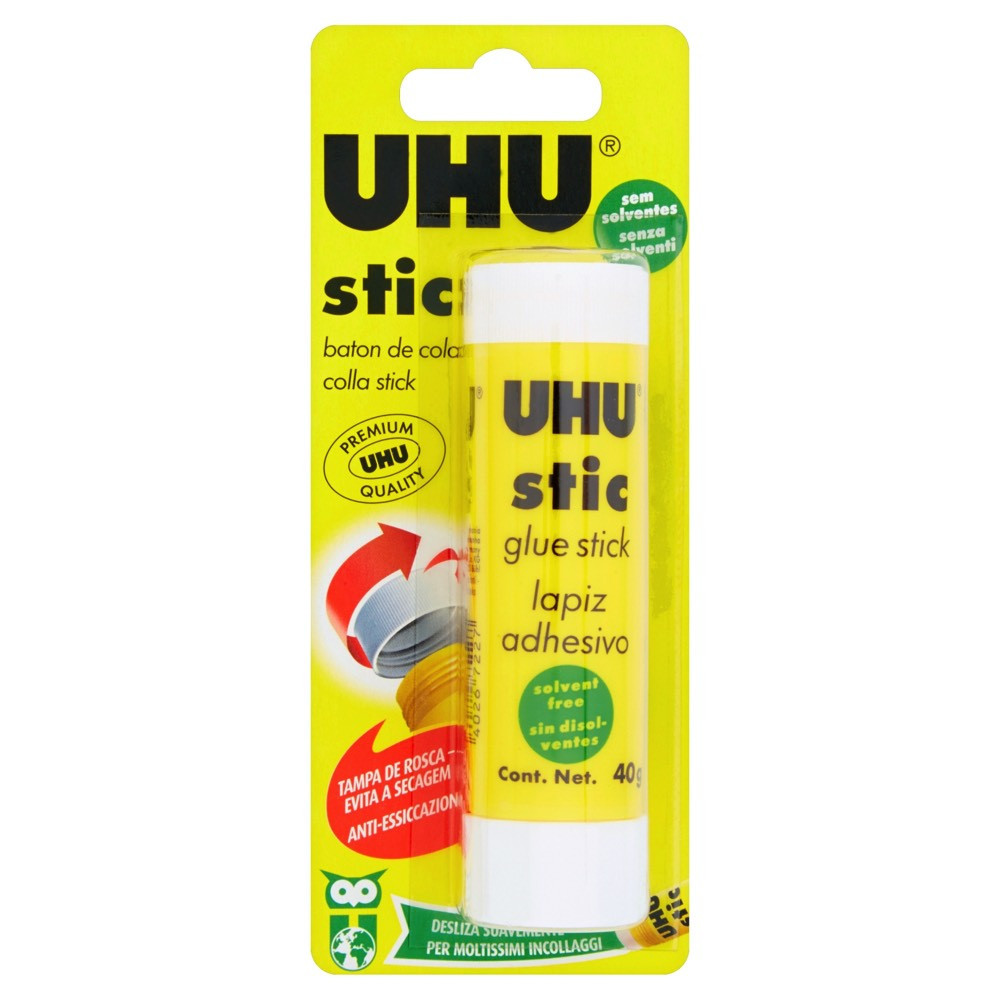 La colla per carta in stick UHU Stic 40 g in blister tubetto