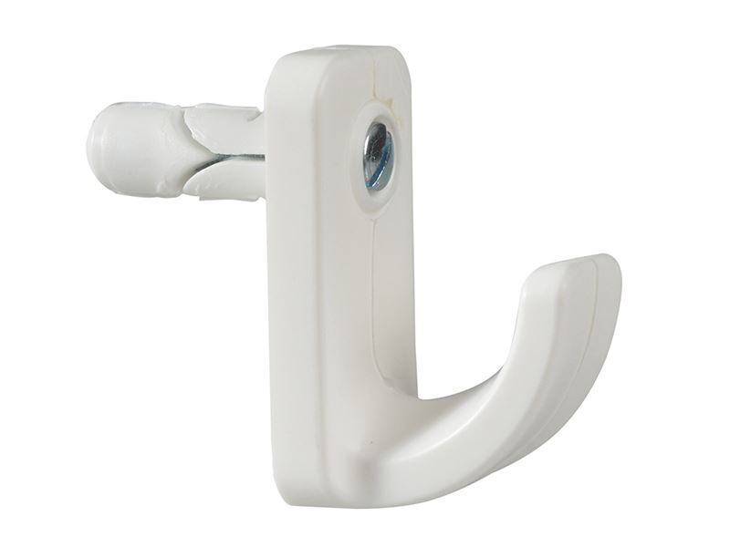 Plasplugs - White Single Hollow Door Hook (1)