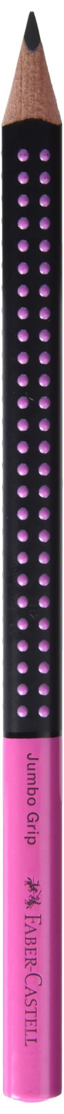 FABER-CASTELL 511911 - Matita Jumbo Grip Two Tone, durezza HB, colore: Nero/Rosa