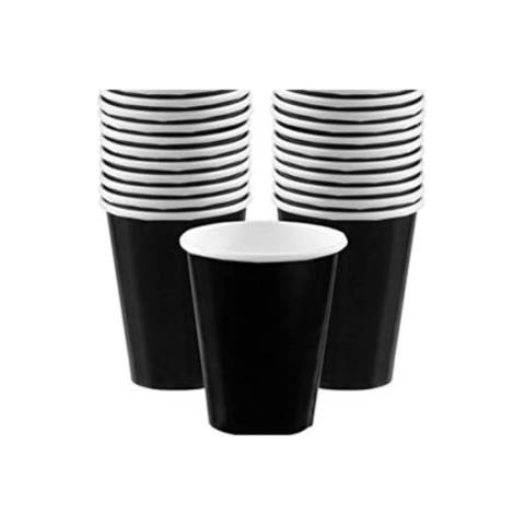 BICCHIERI NERI IN CARTONCINO PER BEVANDE CALDE DA 4OZ PZ.50