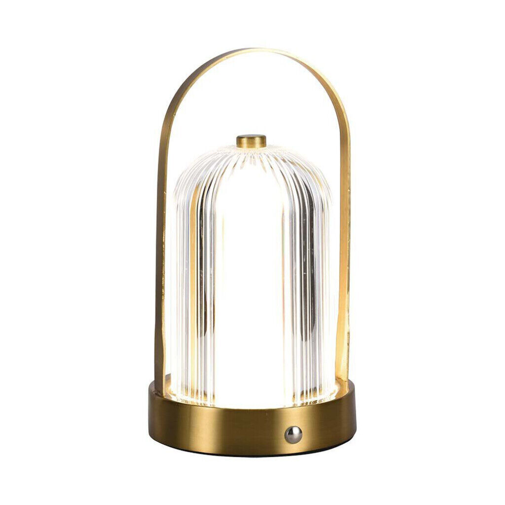 1 pz LED Table Lamp 1800mAH Battery D:120*190 French Gold Body 3IN1