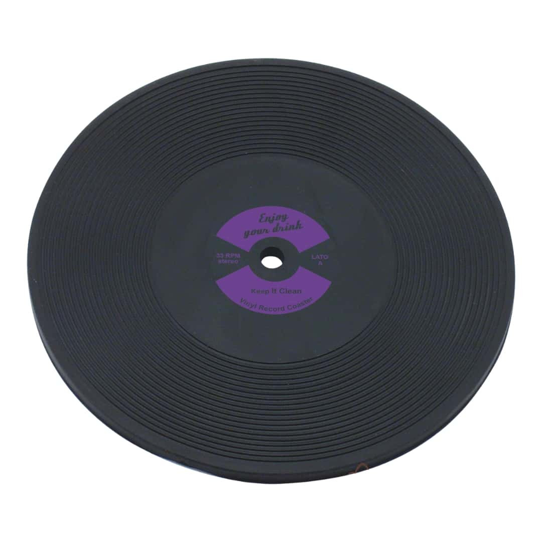 Sottobicchiere Bar Disco Vinile Viola in Plastica The Bars | Poggia Cocktail
