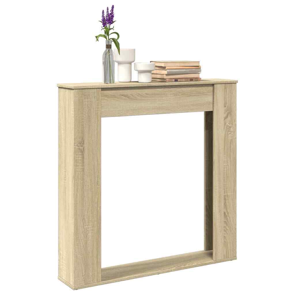 1617348 Cornice per Camino Rovere Sonoma 100x20x100 cm in Truciolato