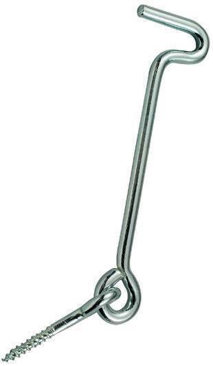 GANCI PER FINESTRA FERRO LUCIDO DUE OCCHIOLI ART.105 20X80   MM 100 PZ