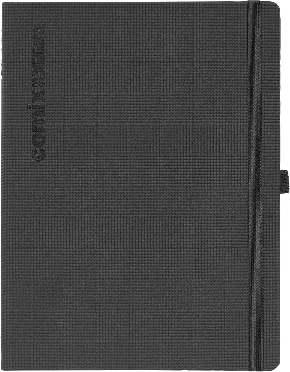 AGENDA 12 MESI WEEK XL VERTICALE COMIX 2025 - NERO