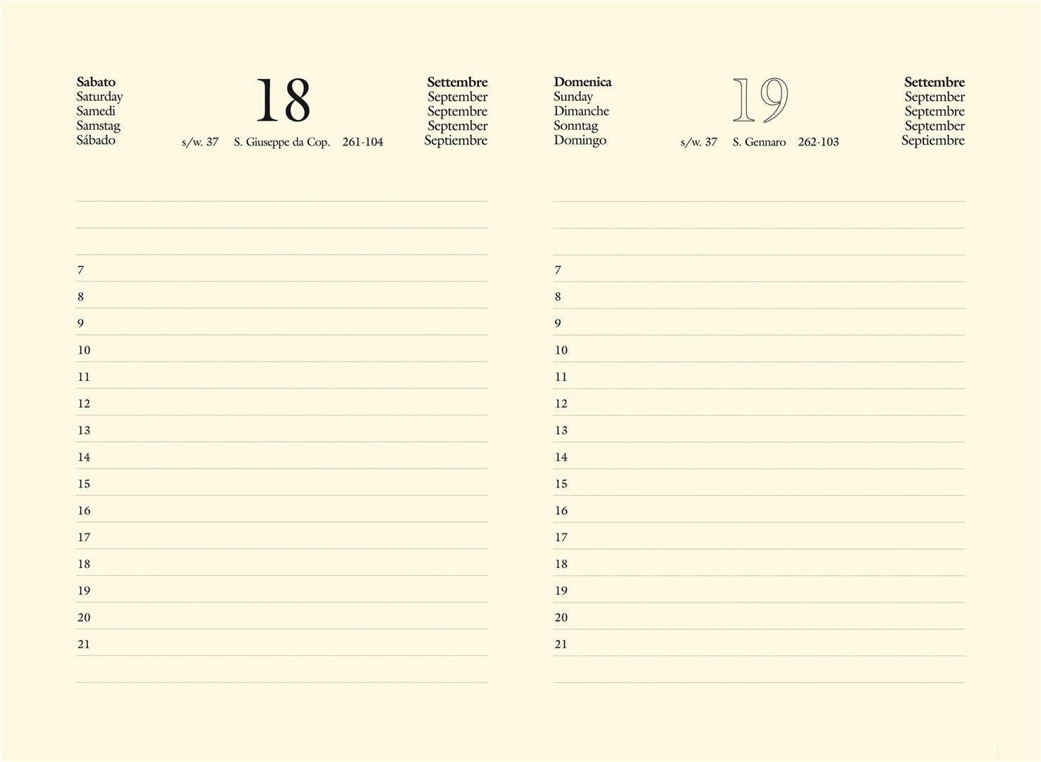 Ricambio Agenda Gg 9x13cm Cartonata Carta Bianca | Intempo