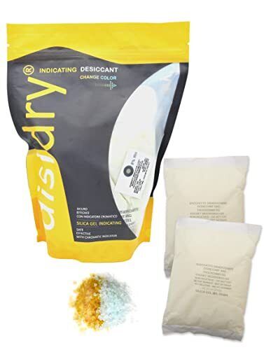 DISIDRY® 480 g x 2 SACCHETTI SILICA GEL CON INDICATORE CROMATICO CAMBIA COLORE