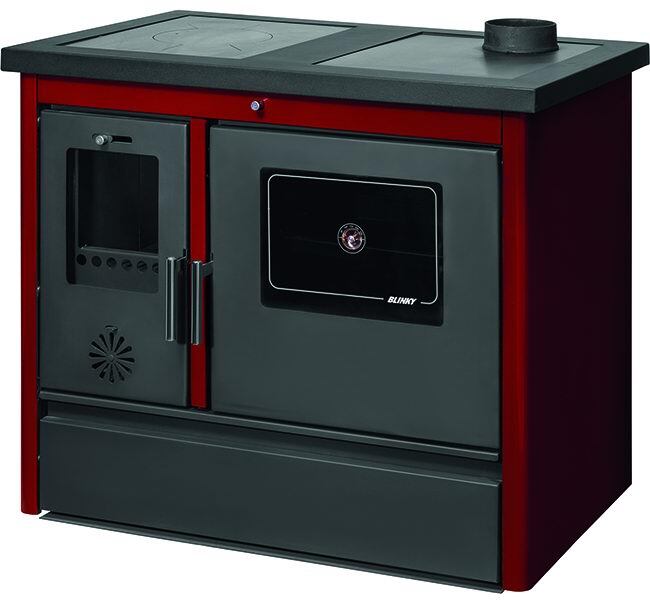 CUCINA BLINKY A LEGNA C/FORNO ROSSANA PORTAVETRO 4050 ROSSA