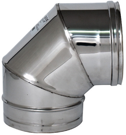 GOMITO A 90° INOX AISI 304 PER STUFA Ø cm. 15