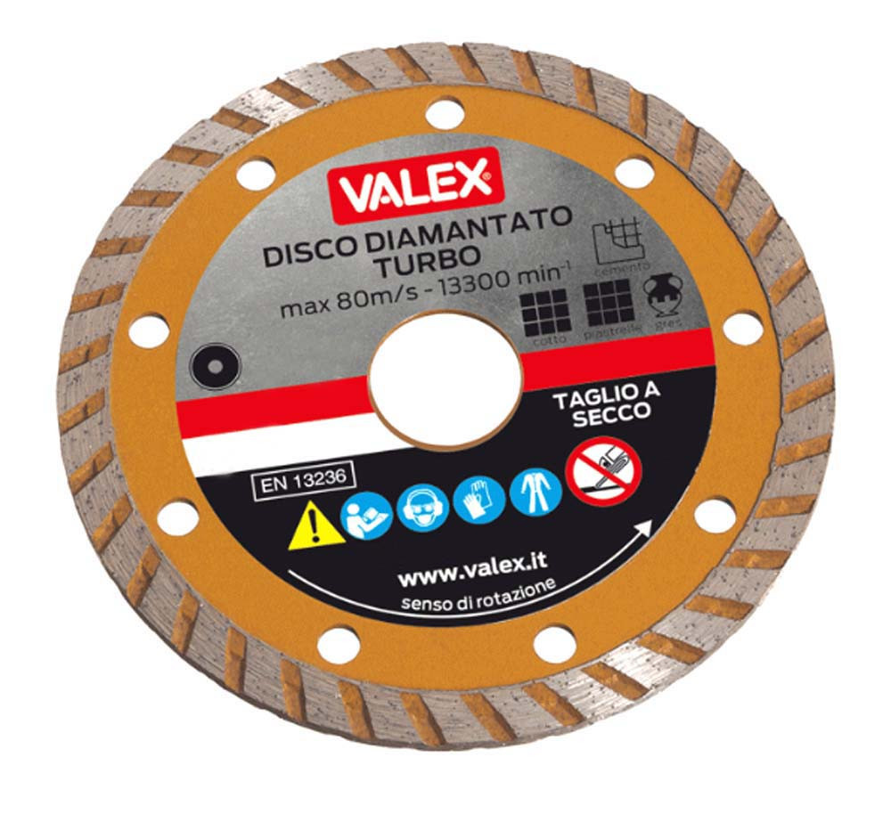 Disco diamantato Ø 230 mm, spessore 2,5 mm TURBO Valex