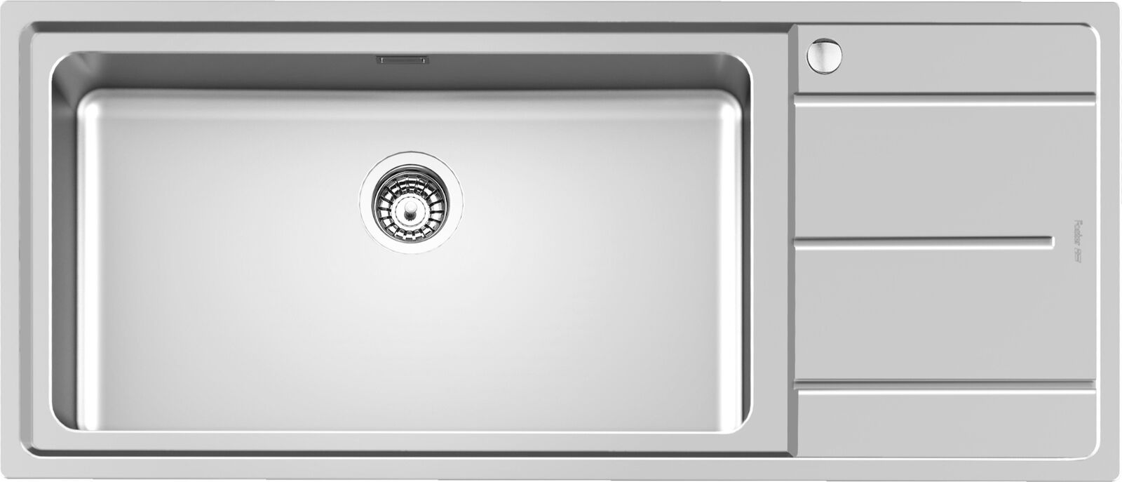 FOSTER Lavello Cucina 1 Vasca Incasso Gocciolatoio Dx 116 cm Acciaio - 3216 052