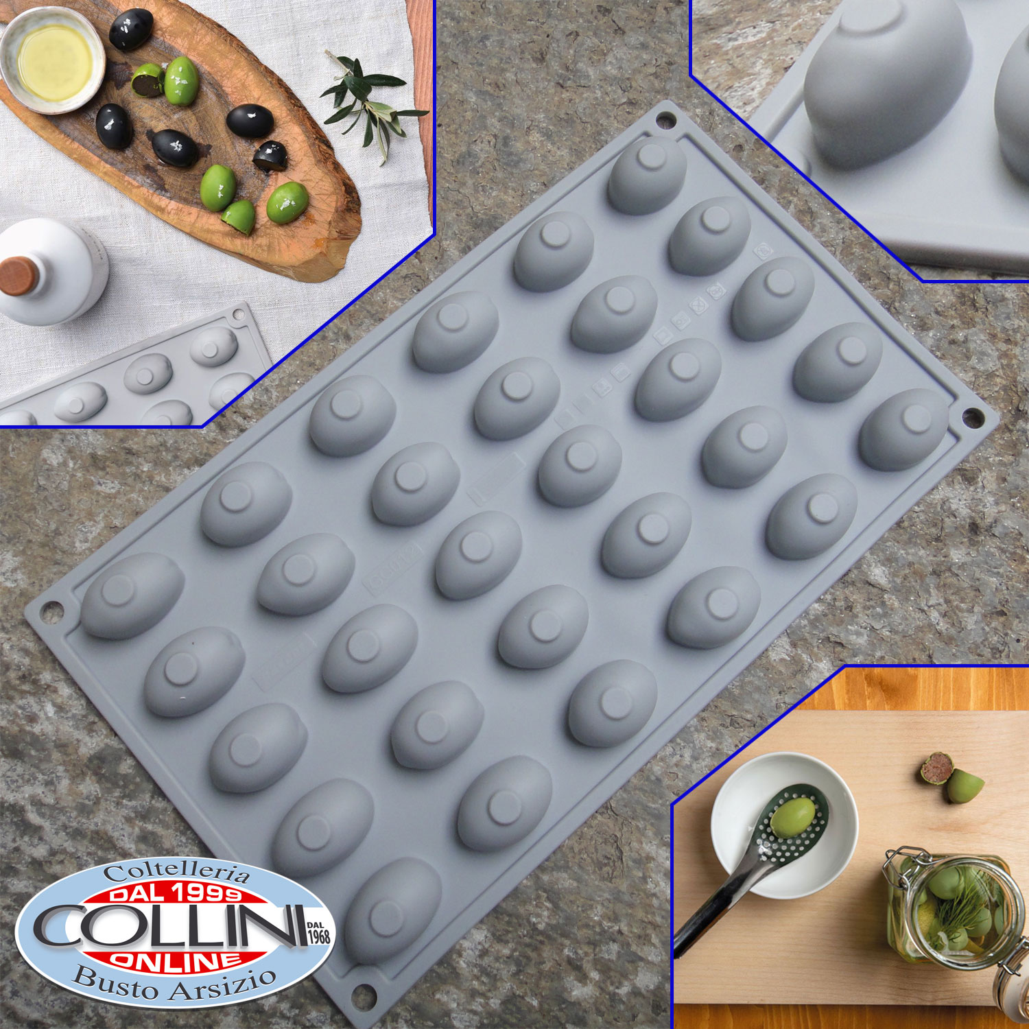 Pavoni - Stampo in silicone OLIVE - 30 porzioni