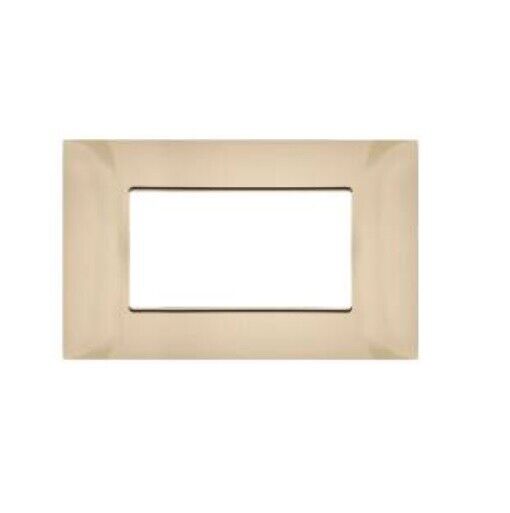 gem PLACCA 4P CHAMPAGNE PVC COMPATIBILE VIMAR PLANA