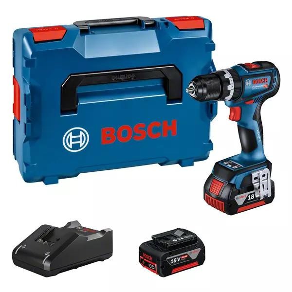 Trapano a Percussione BOSCH GSB 18V-90 C (2 x 4,0 Ah + GAL18V-40 + L-Boxx 136)