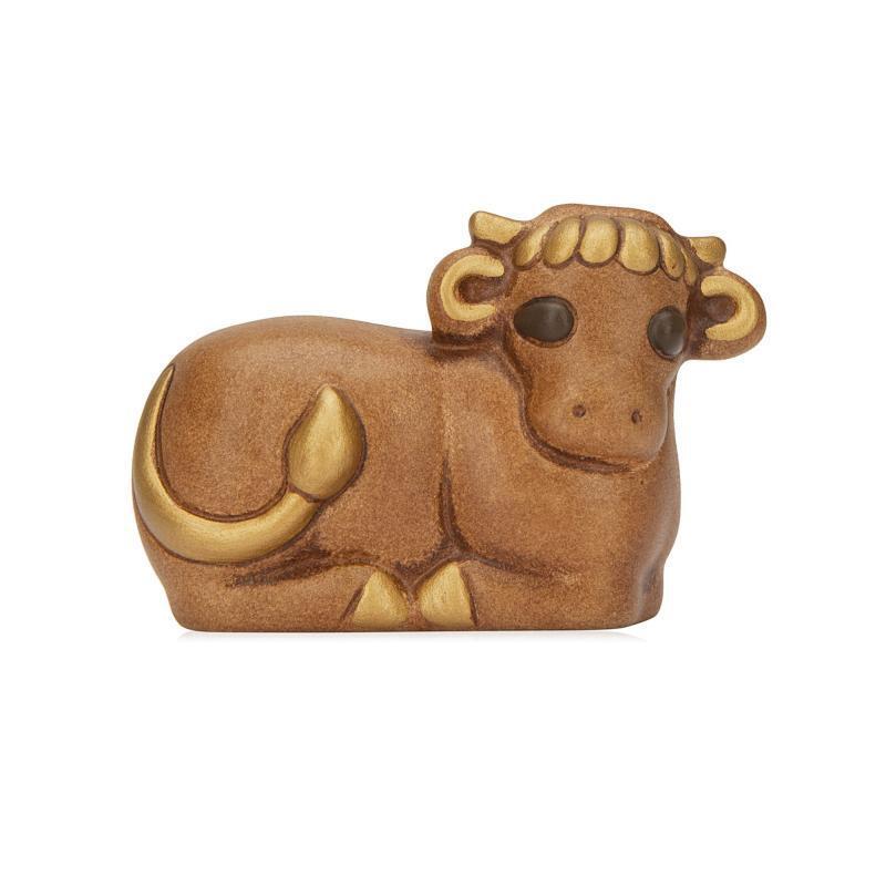 Bue Presepe Classico Thun cm7 colore marrone naturale