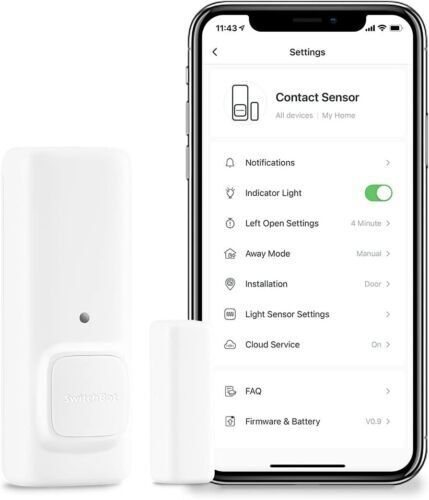SwitchBot - Sensore di contatto intelligente per allarme porte e...