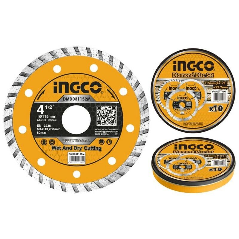 DISCO DIAMANTATO TURBO 115mm - DMD031152M - INGCO