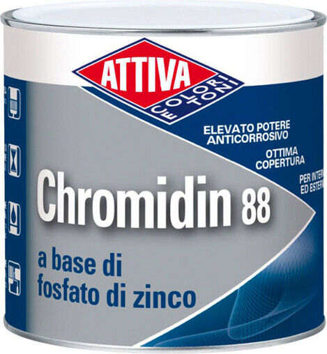 Antiruggine lt 0,5 Arancio Chromidin 88 Attiva 75321 014