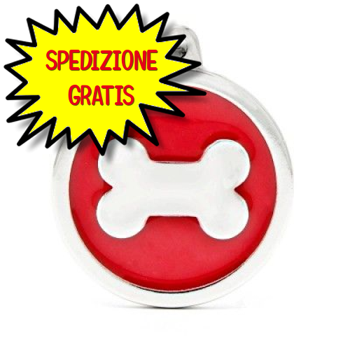 MY FAMILY MEDAGLIETTA RED BIG CIRCLE BONE  N MFCH17REDBONE