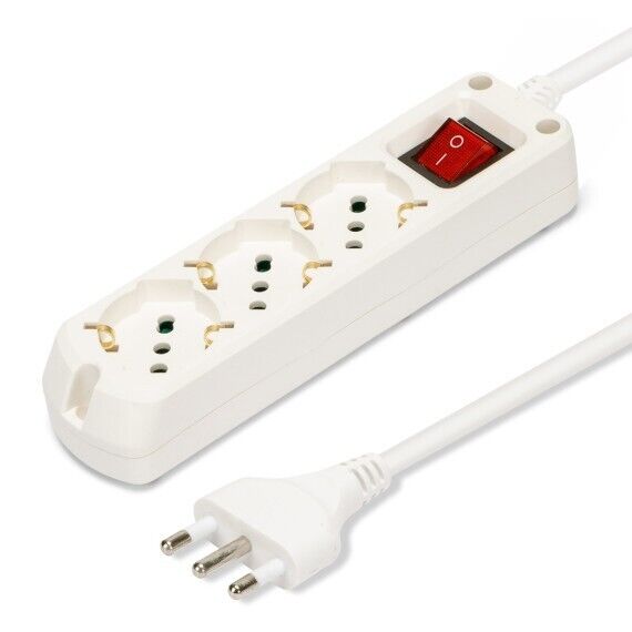 VELAMP MULTIT-I-S30 MULTIPRESA 3 PRESE SCHUKO BIVALENTI 10/16A BIANCA