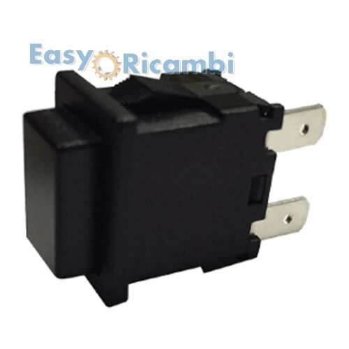 INTERRUTTORE PULSANTE PUSH TASTO NERO 4A 250V 2 CONTATTI DIMENSIONI 19x13mm