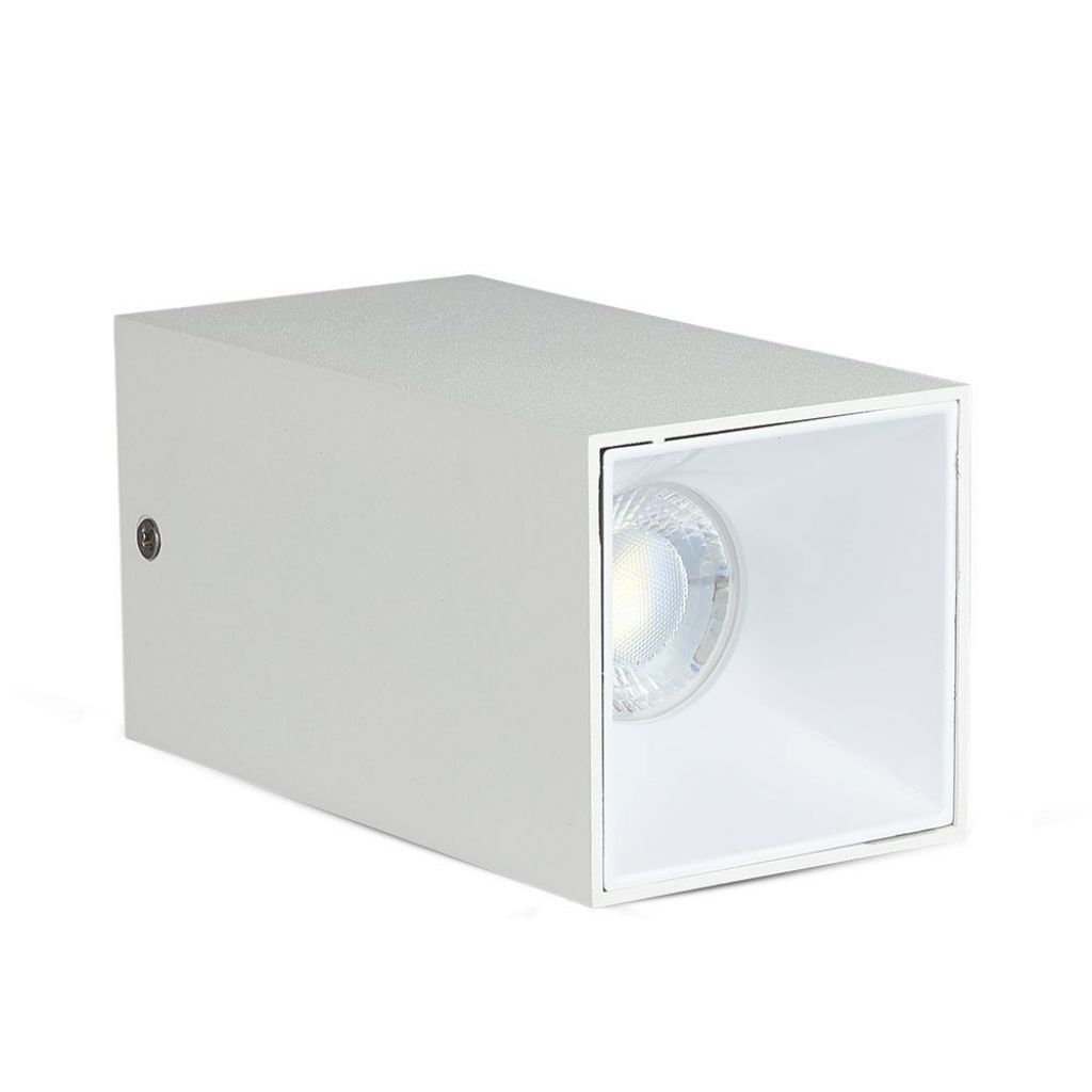 1 pz GU10 Fitting Square White + White