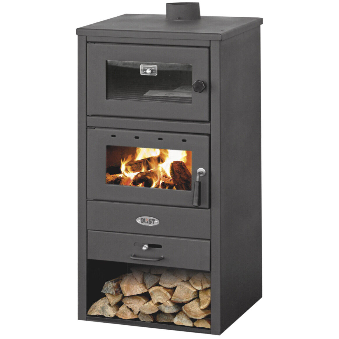 STUFA LEGNA C/FORNO 12 KW BLIST BR