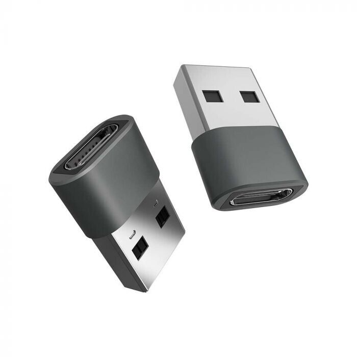 V-TAC VT-5319 Adattatore da USB Tipo-C a USB-A Colore Grigio TYPE-C/USB - 7745 F