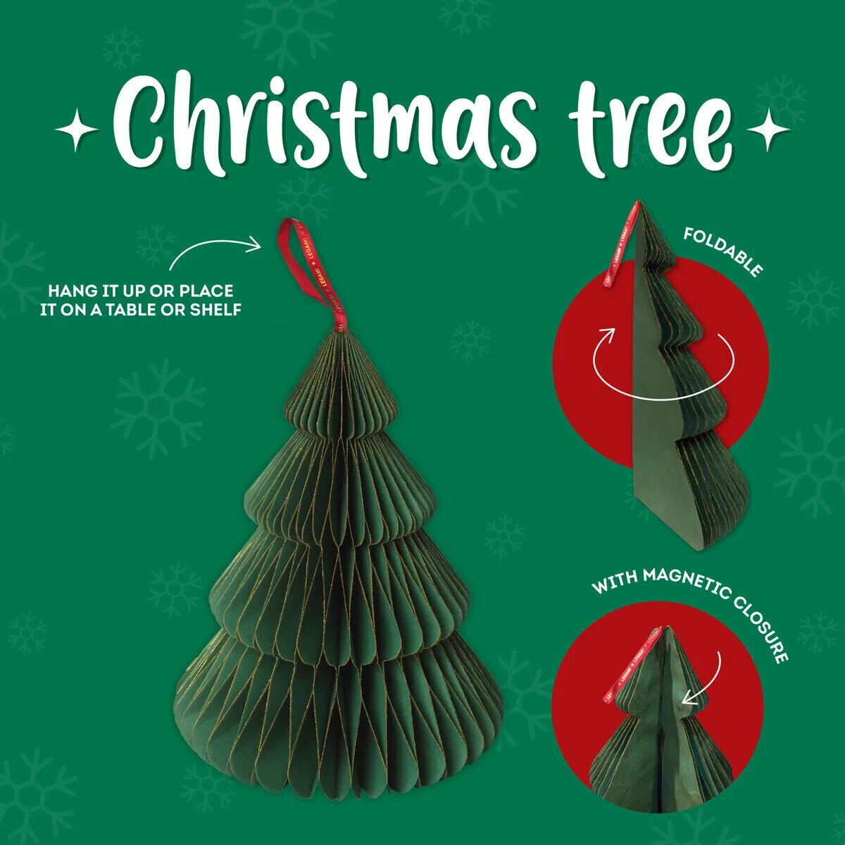 LEGAMI ALBERO DI NATALE PIEGHEVOLE IN CARTA