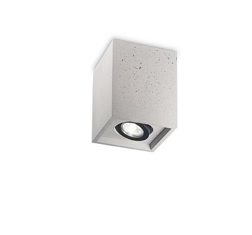 IDEAL LUX OAK PL1 SQUARE CEMENTO, plafoniera da soffitto moderna casa ufficio