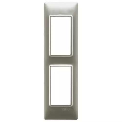 VIMAR PLANA - PLACCA 2M PANNELLI NICHEL OPACO