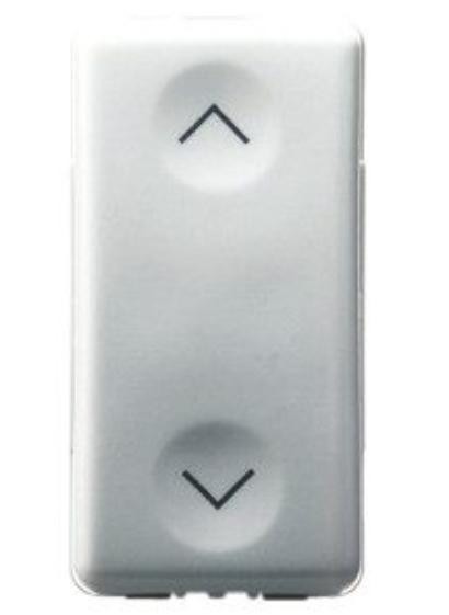 COMMUTATORE BIPOLARE 250V ac - 10AX - NEUTRO - SIMBOLO SU-GIU' - 1 MODULO - SYST