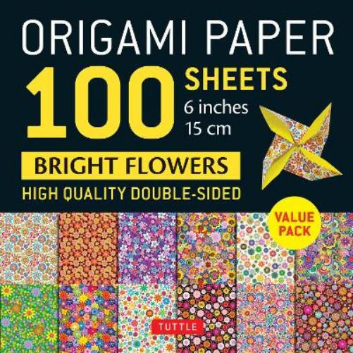 Origami Paper 100 Sheets Bright Flowers 6" (15 cm) (PRESALE 04/03/2025)