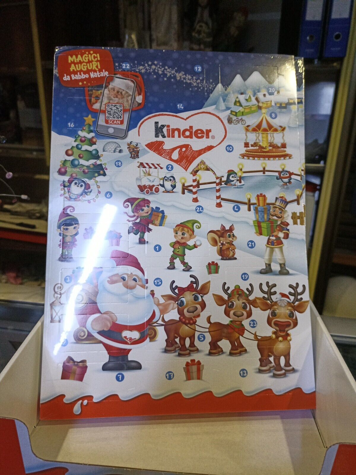 Calendario dell'Avvento Kinder Ferrero 2024 - Magici Auguri di Babbo Natale