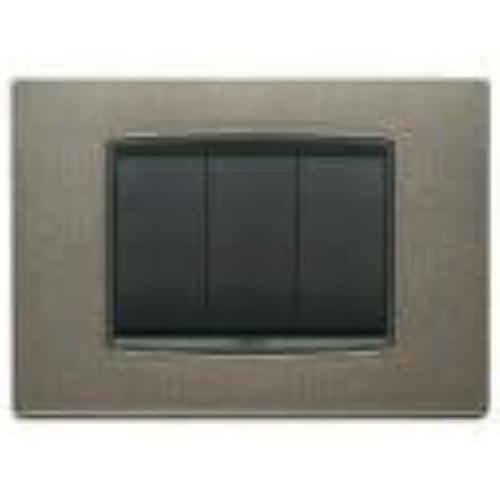 VIMAR EIKON - PLACCA CLASSIC 3M TITANIO METAL