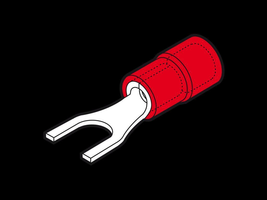 RF-U3 CEMBRE RF/U3 - CAPOCORDA ROSSO A FORCELLA VITE 3MM