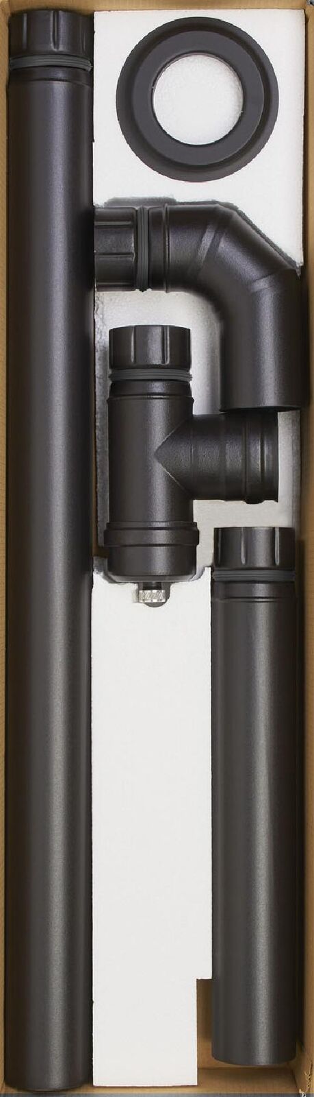 KIT TUBI ALA PER STUFA A PELLET ECO 5 PEZZI IN ACCIAIO PORCELLANATO