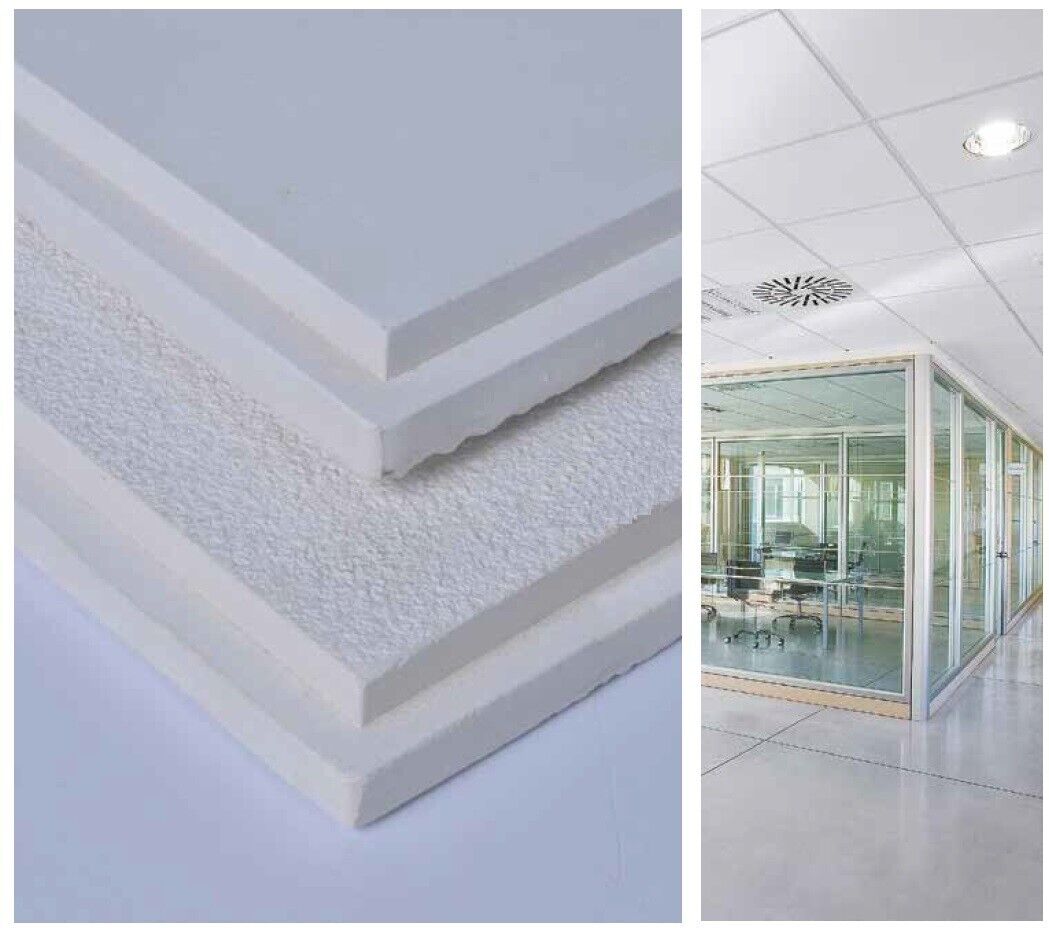 ITP PANNELLI Controsoffitto in GESSO ALLEGGERITO Liscio 60X60x2/2.16MQ - 6PZ