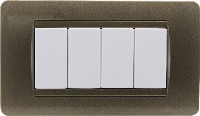 Placca Classic Bronzo 504 4M Compatibile Bticino Matix