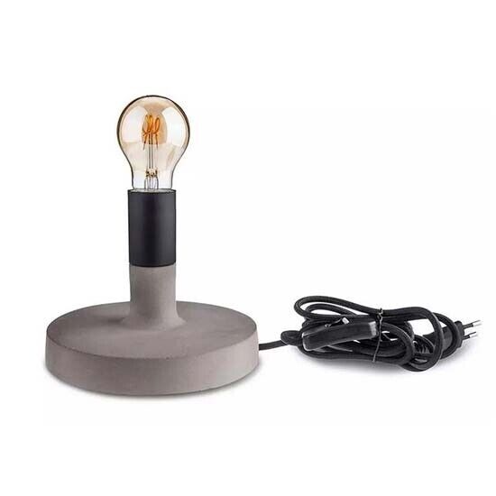 V-TAC VT-7171 Lampada da tavolo corpo grigio chiaro in calcestruzzo rotondo con