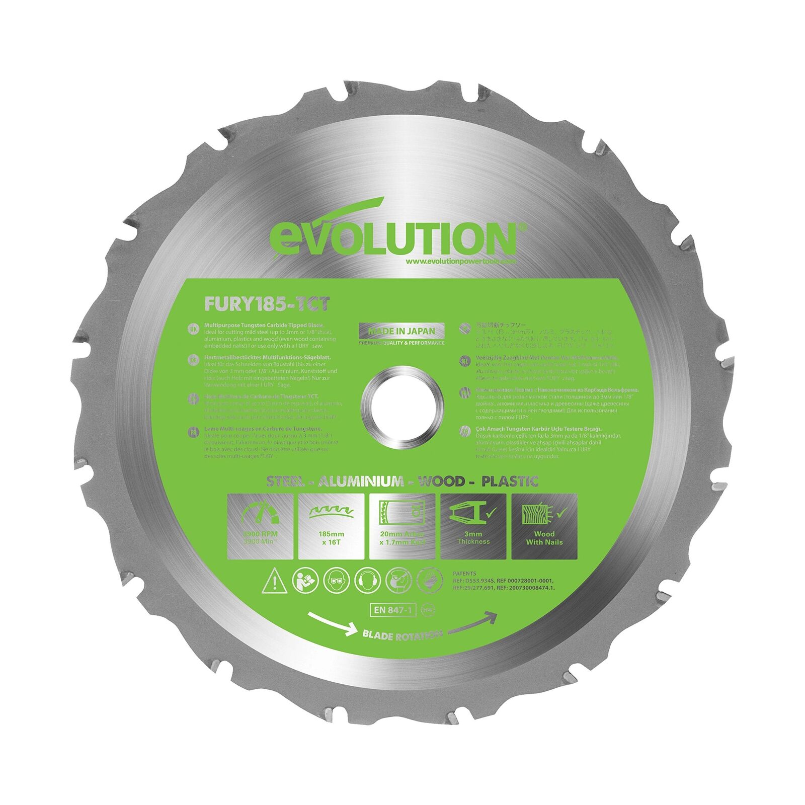 Evolution FURY - Lama multiuso 185 mm