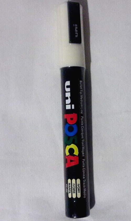 UNIPOSCA PENNARELLO TEMPERA ACRILICA PC-5M PUNTA BULLET 1,8-2,5 MM COLORE IVORY