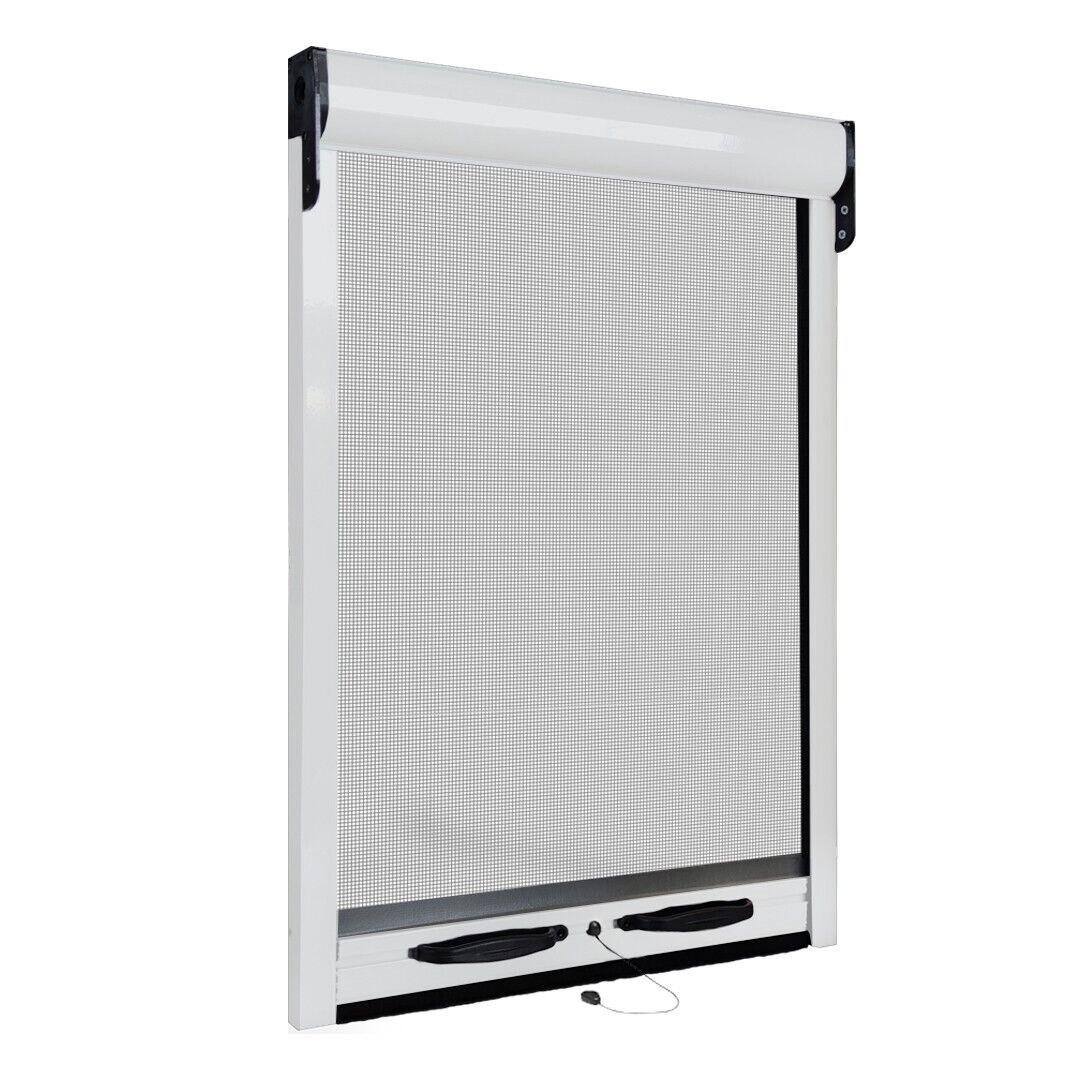 Zanzariera a rullo per finestra scorrevole verticale 100x170cm bianco