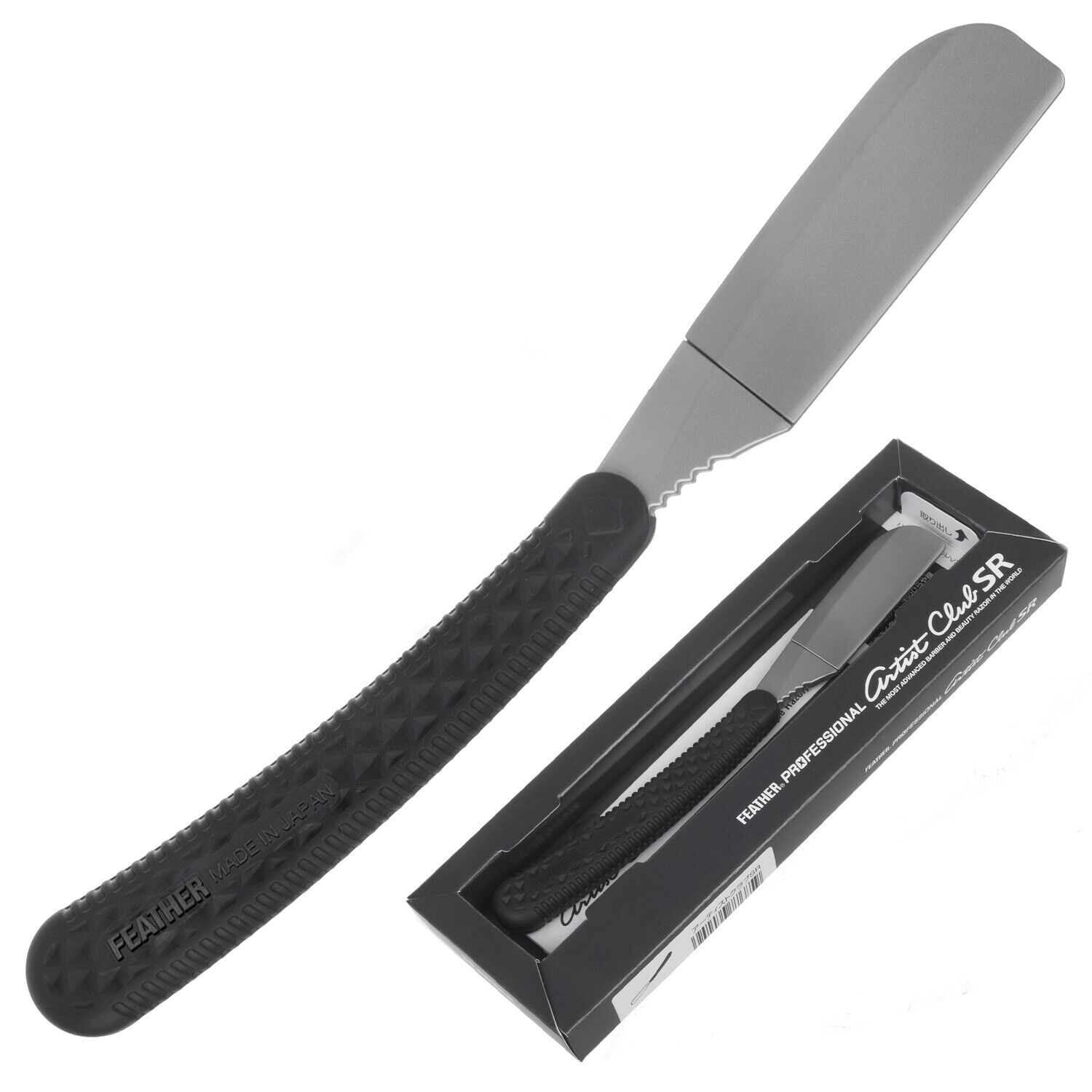 Rasoio Feather Artist Club SR acciaio inox manico nero ACSR-NB