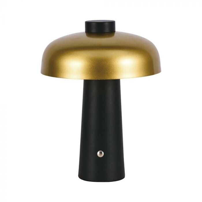 V-TAC VT-1050 Lampada LED da Tavolo 3W cct 3in1 colore nero e oro ricaricabile c